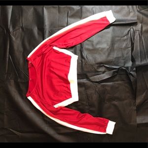 White and red crop top